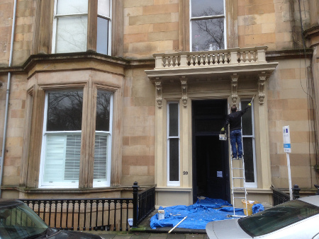 Glasgow west end townhouse painting