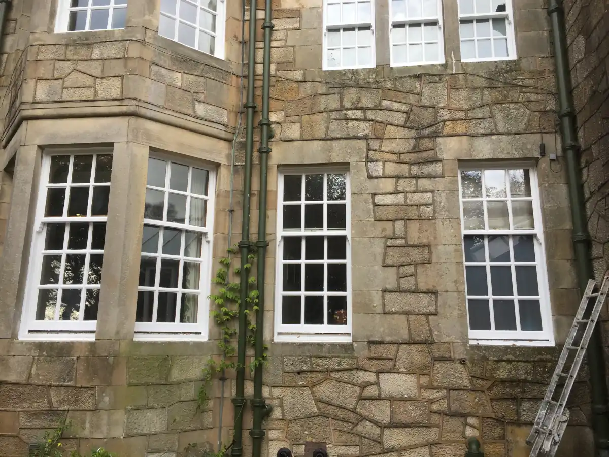 sash window painting faside house newton mearns