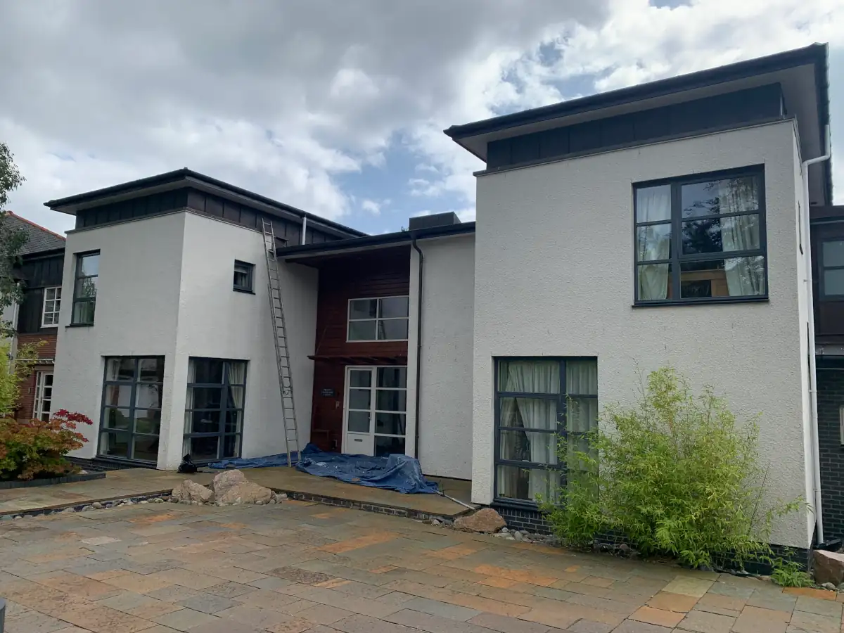 Very large detached villa exterior painting Bearsden